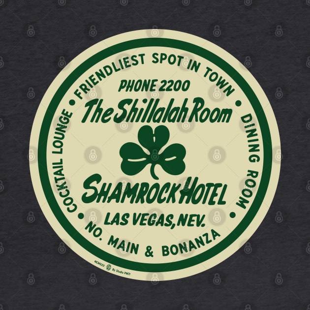 Vintage Shamrock Hotel Las Vegas Nevada by StudioPM71